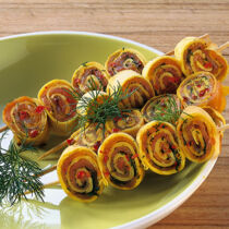 Pfannkuchen-Spieße Pfannkuchen-Spieße