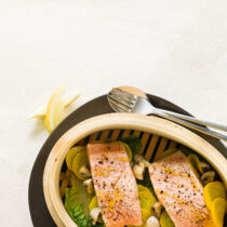 Gedämpfte Lachsfilets Gedämpfte Lachsfilets