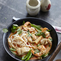 Garnelen-Fisch-Laksa Garnelen-Fisch-Laksa