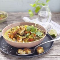 Kokos-Tofu mit Currygemüse Kokos-Tofu mit Currygemüse