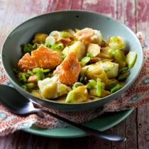 Fischpfanne mit Rhabarber