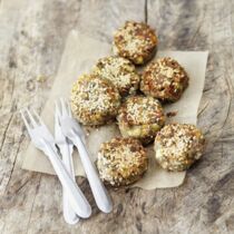 Linsenfrikadellen mit Sesamsamen