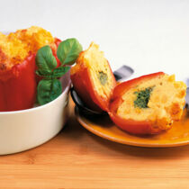 Polenta-Paprika mit Pestokern Polenta-Paprika mit Pestokern