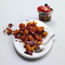 Geröstete Brotkrumen mit Chorizo Geröstete Brotkrumen mit Chorizo