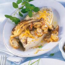 Heilbutt mit gerösteten Pilzen Heilbutt mit gerösteten Pilzen
