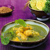 Fischfilets in grüner Sauce