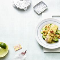 Gedämpfter Fisch mit Safran