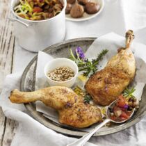 Hähnchenkeulen auf Provence-Gemüse Hähnchenkeulen auf Provence-Gemüse