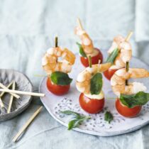 Garnelen-Tomaten-Spieße Garnelen-Tomaten-Spieße