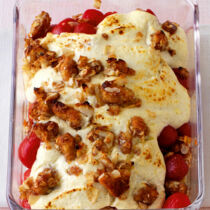 Quarkauflauf mit Kirschen