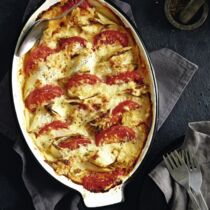 Chicoréegratin mit Kokos-Limetten-Kruste