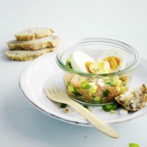 Eier mit Lachstatar