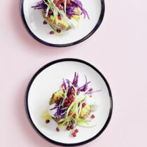 Kumpir mit Tsatsiki und Rotkohl