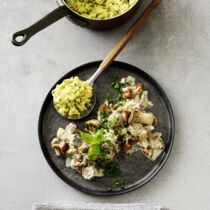 Kräuter-Polenta mit Pilzragout Kräuter-Polenta mit Pilzragout