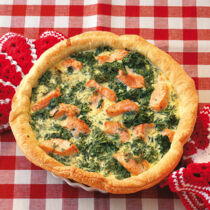 Quiche mit Spinat und Lachs