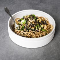 Spaghetti mit Champignons und Linsen