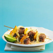 Entenspieße mit Orangen-Kokos-Sauce Entenspieße mit Orangen-Kokos-Sauce