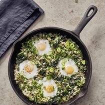 Reispfanne mit Spinat und Ei Reispfanne mit Spinat und Ei