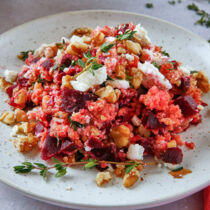 Zuckerfreie Hirse mit Roter Bete Zuckerfreie Hirse mit Roter Bete