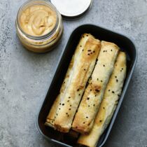 Ministrudel mit Currydip