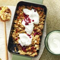 Möhren-Apfel-Oatmeal aus dem Backofen