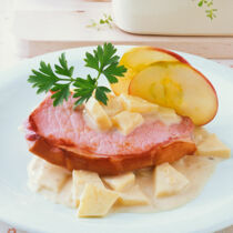 Kasseler mit Apfel-Senf-Sauce