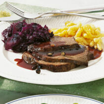 Rehkeule mit Holundersauce Rehkeule mit Holundersauce