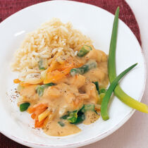 Blitz-Hühnerfrikassee