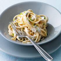 Pasta mit Ziegenkäse-Sauce