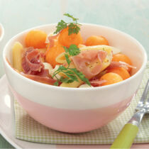 Nudelsalat mit Melone Nudelsalat mit Melone
