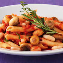 Bohnen-Champignon-Penne