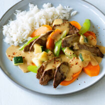 Scharfes Rindfleisch mit Gemüse Scharfes Rindfleisch mit Gemüse