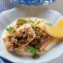 Zanderfilet mit Nusskruste