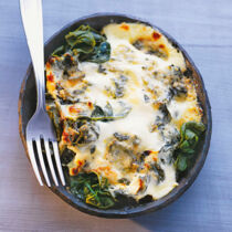 Überbackener Spinat