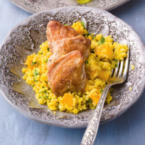 Wachtelbrüstchen mit Mango-Bulgur Wachtelbrüstchen mit Mango-Bulgur