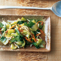 Gedünstetes Gemüse mit Ingwersauce