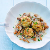 Pilzragout mit Speckknödel