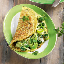 Grünes Käse-Omelett