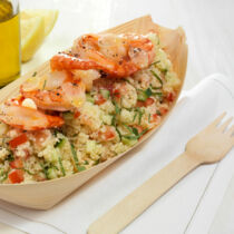 Couscoussalat mit Garnelen Couscoussalat mit Garnelen