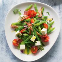 Bohnen-Tomaten-Salat mit Feta