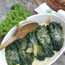 Grünkohl mit Quarkfüllung