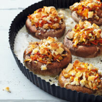 Gefüllte Riesenchampignons