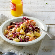 Radicchio-Gnocchi mit Räucherforelle Radicchio-Gnocchi mit Räucherforelle