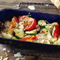 Ofengemüse mit Schinken