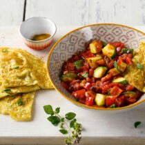 Omelett mit Ratatouille