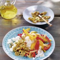 Paprikagemüse mit Stampfkartoffeln Paprikagemüse mit Stampfkartoffeln