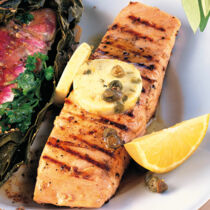 Lachs mit Zitronen-Kapern-Butter