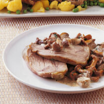 Kalbshaxe mit Pilzen Kalbshaxe mit Pilzen