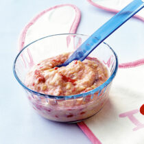 Mais-Himbeerbrei zum Löffeln Mais-Himbeerbrei zum Löffeln