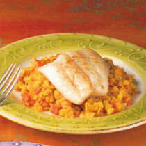 Zanderfilet auf roten Linsen Zanderfilet auf roten Linsen